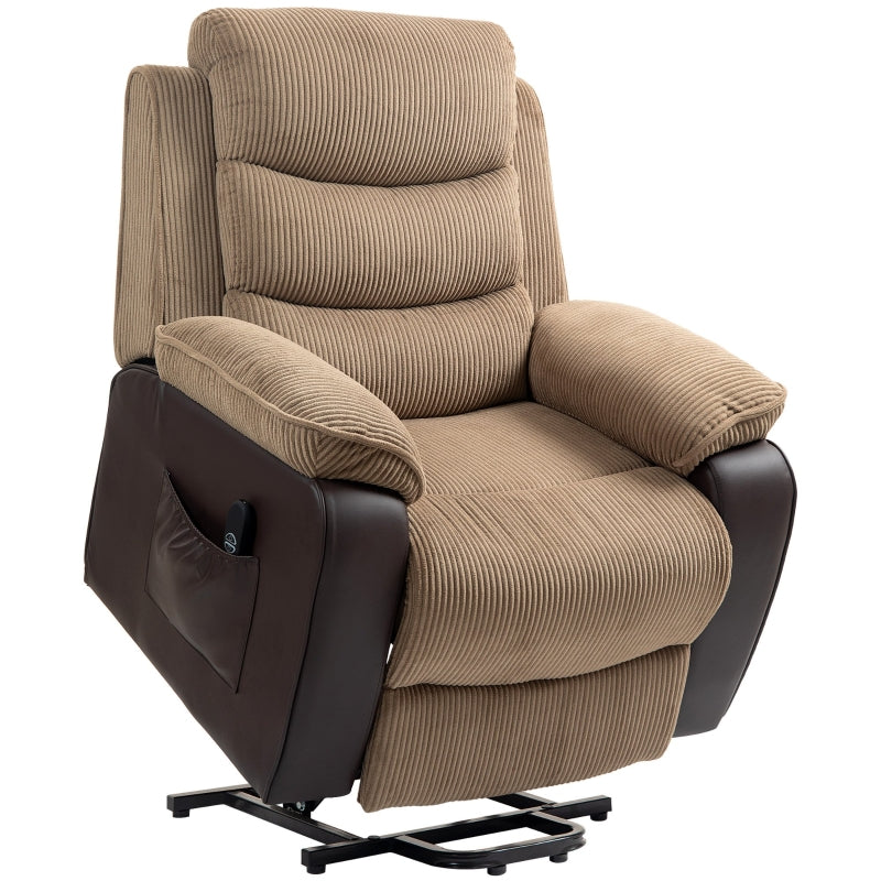 Power Lift Recliner Chair for Elderly Oversized Electric Riser and Recliner Brown