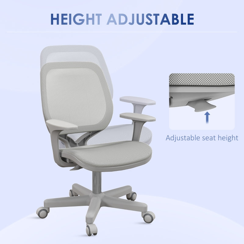 Vinsetto Office Chair, Breathable Mesh Swivel Desk Chair, Grey
