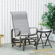 Rocking Chair/Relax Chair 60x75x104cm Metal Garden Swing with Texteline