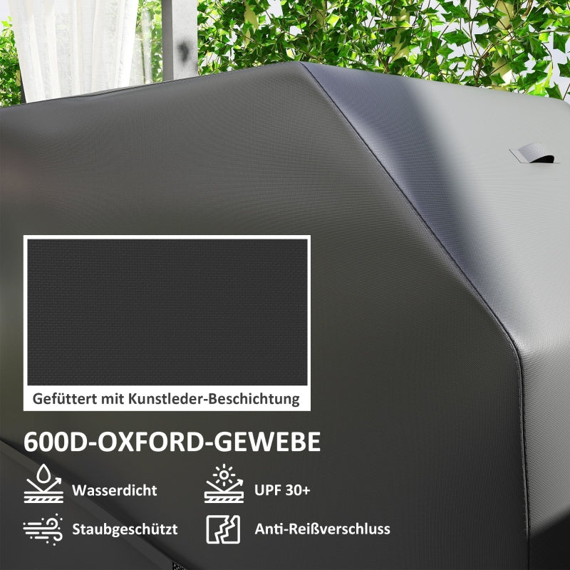 Grill Cover Weatherproof Gas BBQ Cover 600D Oxford Black
