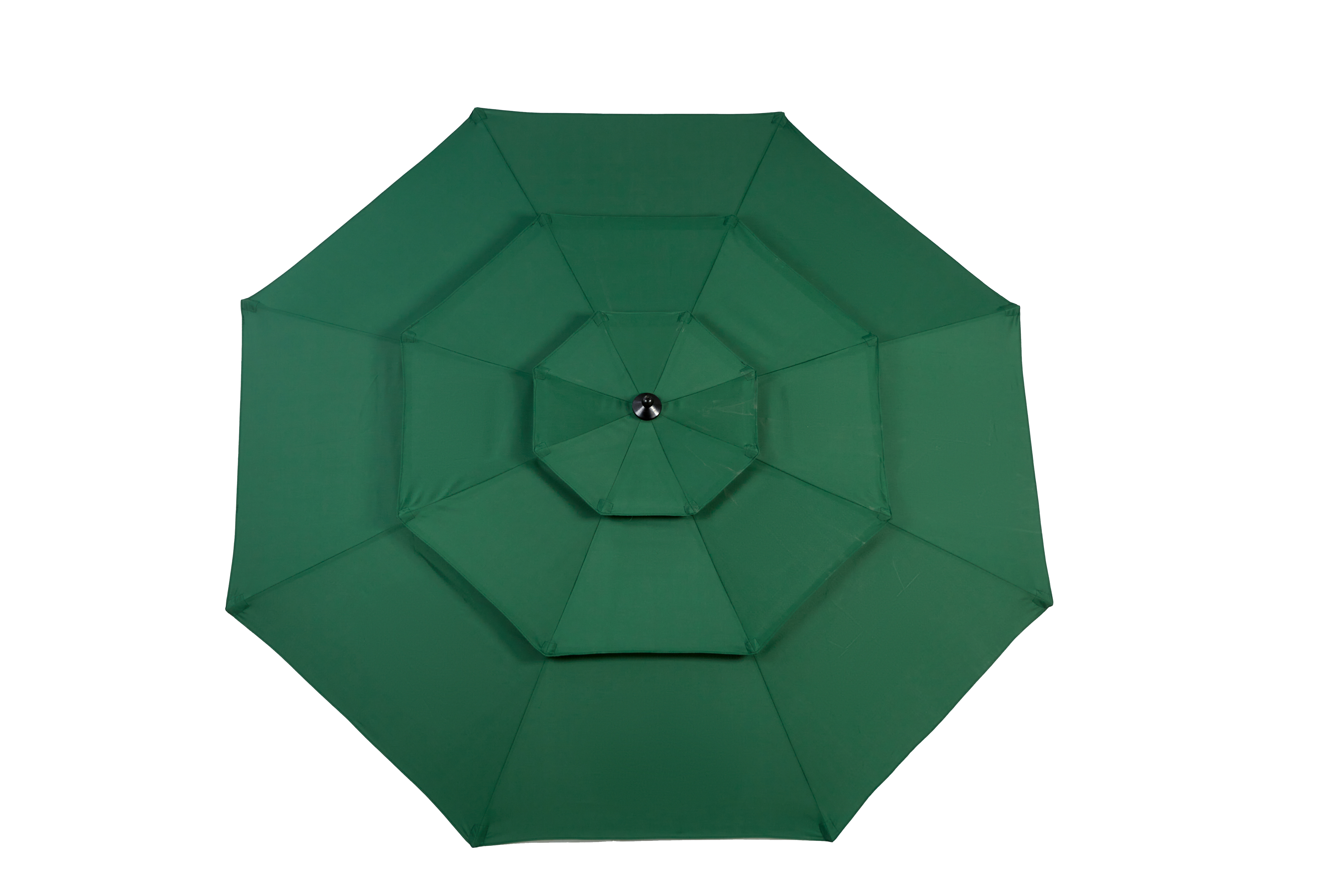 Outdoor Umbrella Double Sided Rectangular 14.8 Ft Large Crank - Dark Green (No Base)