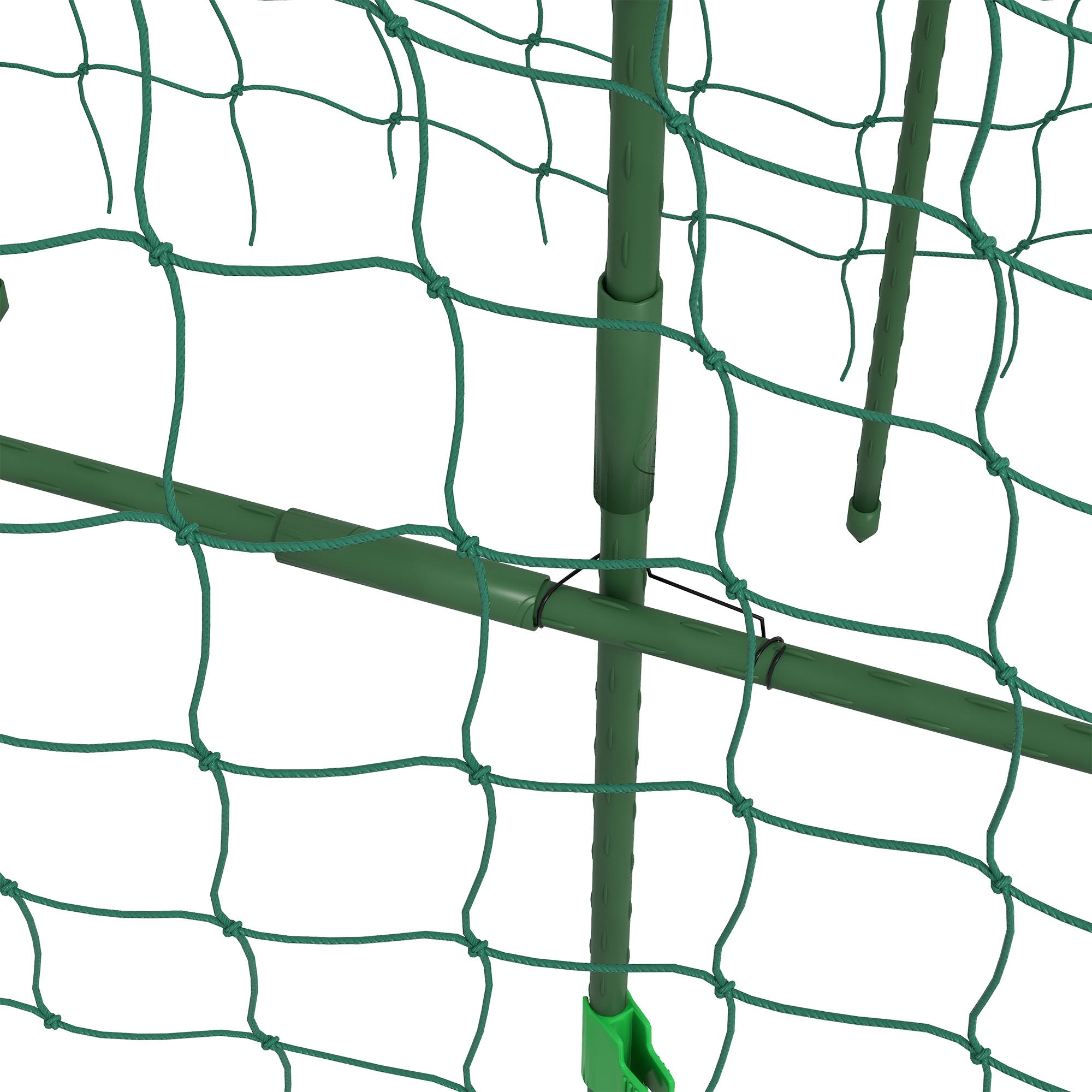 Trellis Adjustable Climbing Aid, Steel Plant Frame with Net, Green