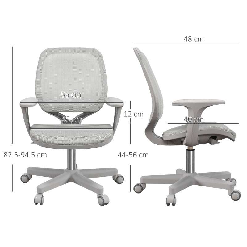 Vinsetto Office Chair, Breathable Mesh Swivel Desk Chair, Grey