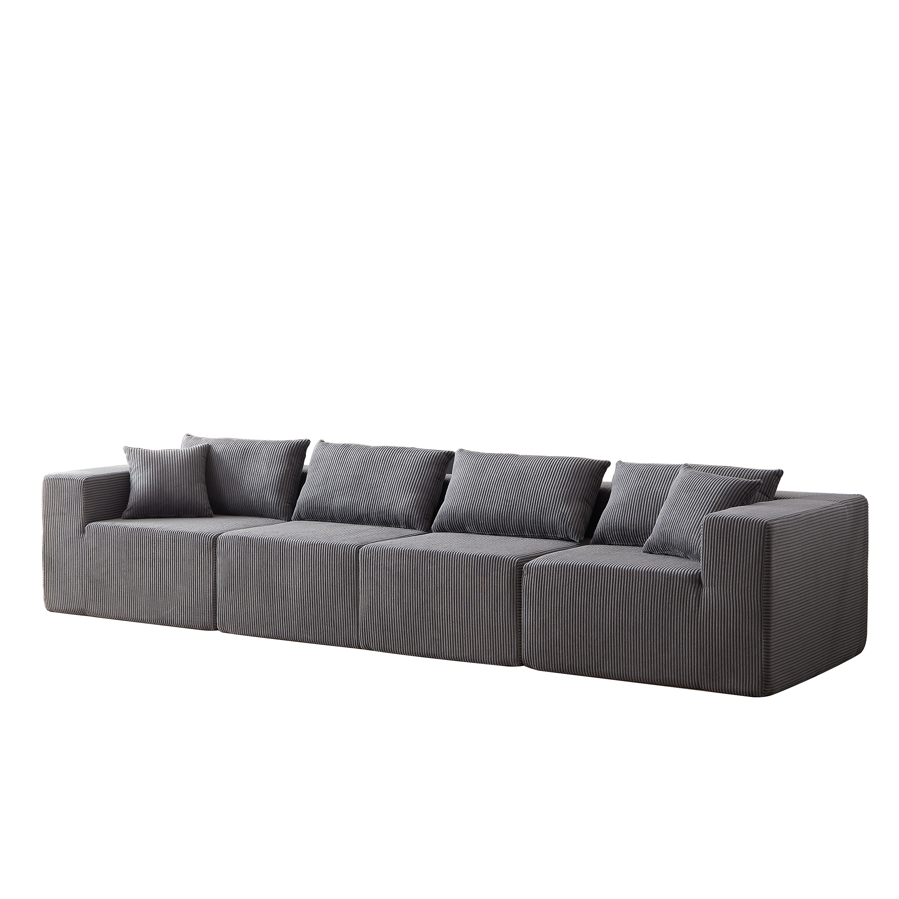 Modular L-Shaped Sectional Sofa 104-Inch 4-Piece - Corduroy
