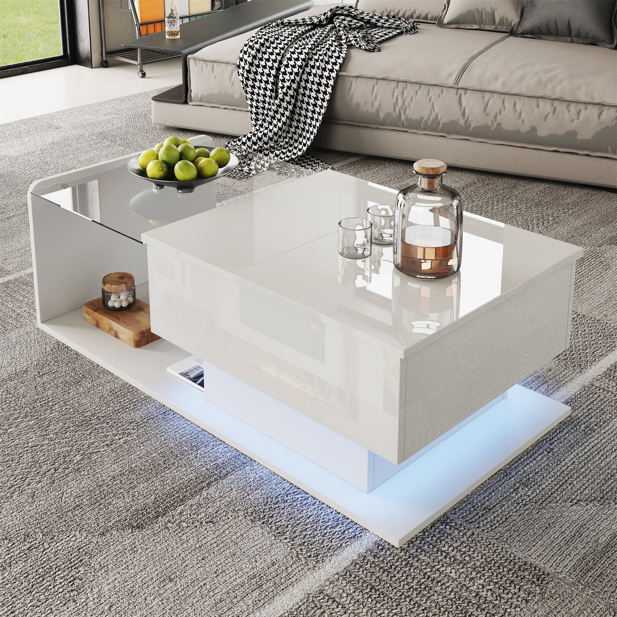 Coffee Table, High-Gloss White