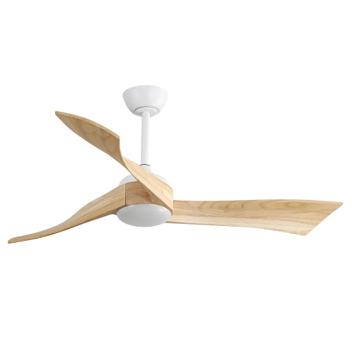Minimalist Ceiling Fan 52-inch, Light, 6-Speed, DC Motor, Remote Control, Solid Wood