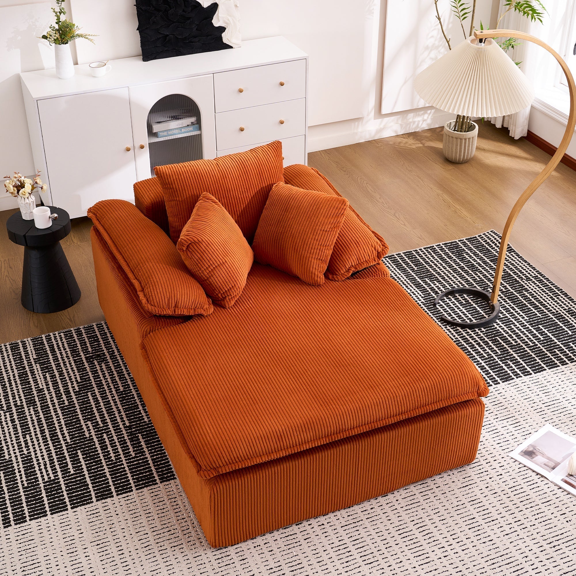 Reclining Sofa Frameless 46cm High Wide Armrests