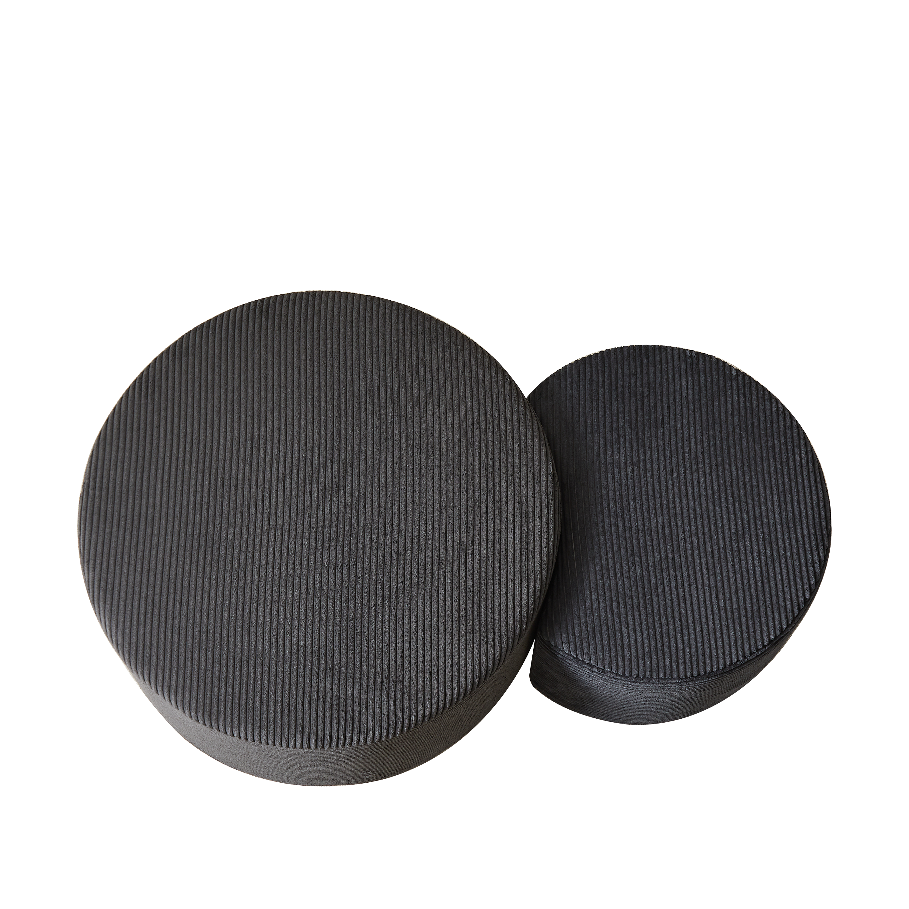 Coffee Table Set, 2-Piece Upholstered Round Foam