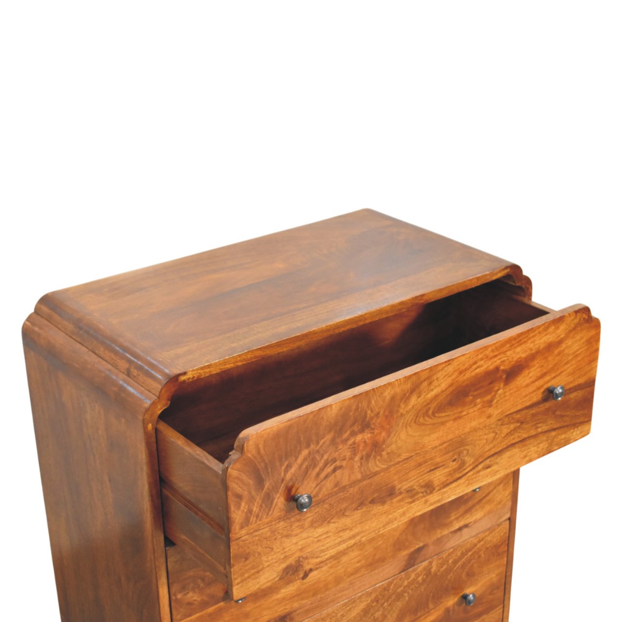 Newton Chestnut 3 Drawer Chest, Solid Wood Dark Brown