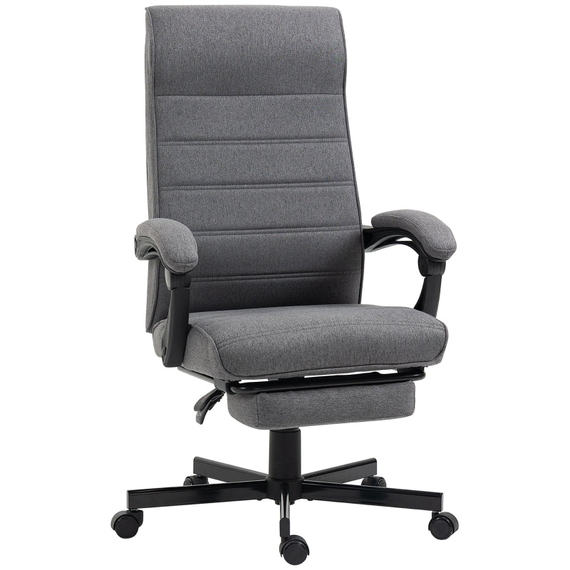 Office Chair Adjustable Height Swivel with Rolling Wheels, Grey