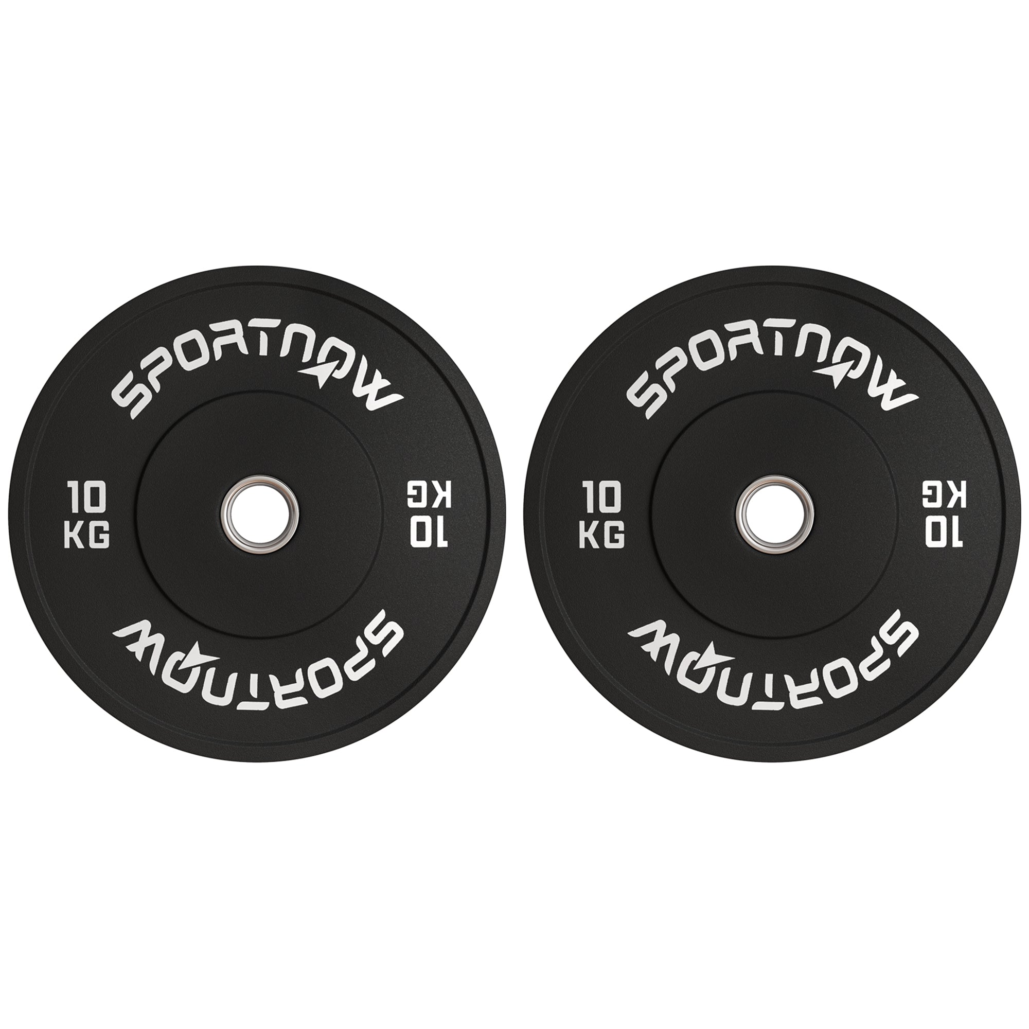 Dumbbell Weights, 2 x 10 kg, for 5 cm Barbell, Black