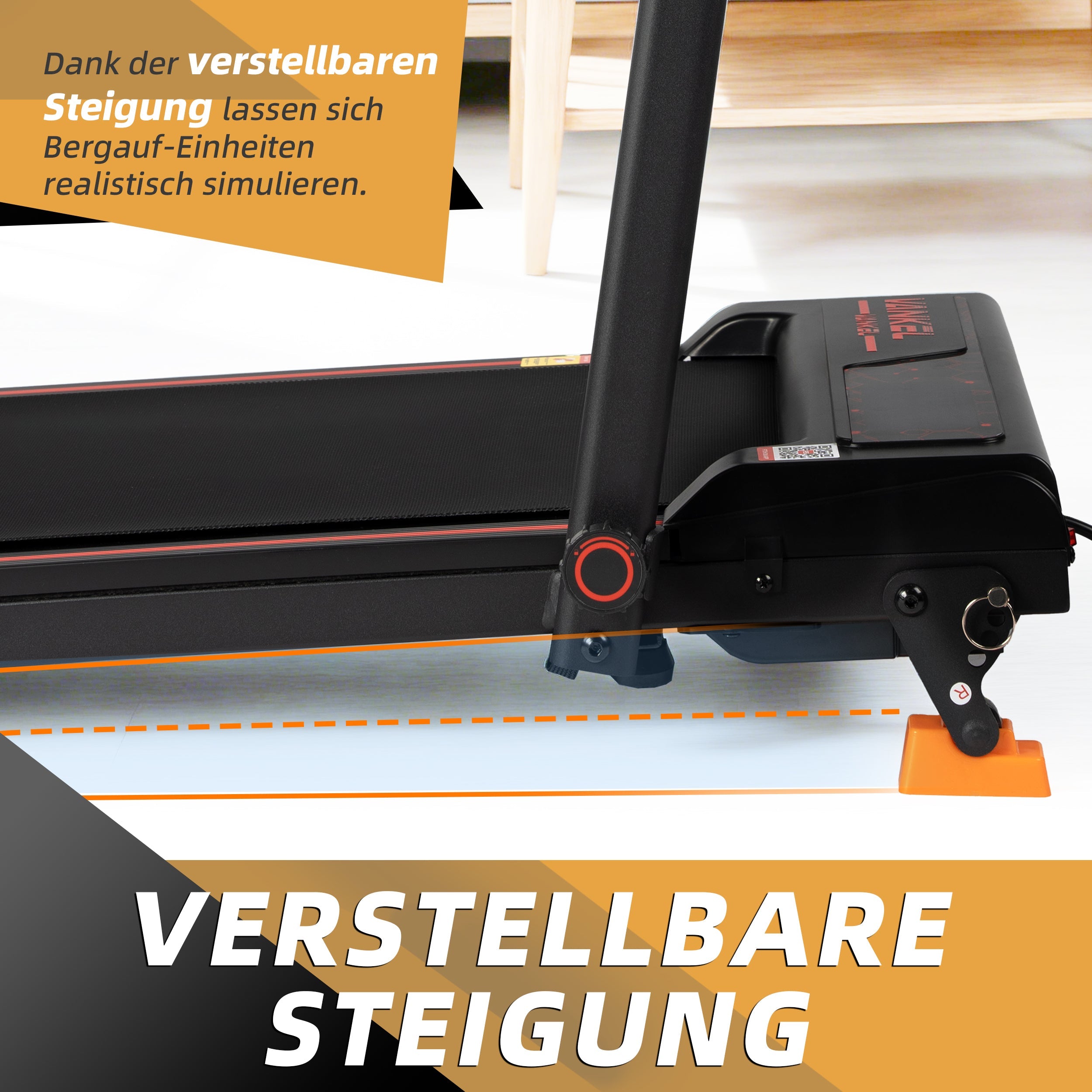 Electric Treadmill, Foldable with App Remote Control and LED Display, 12 km/h 0.75 HP Black