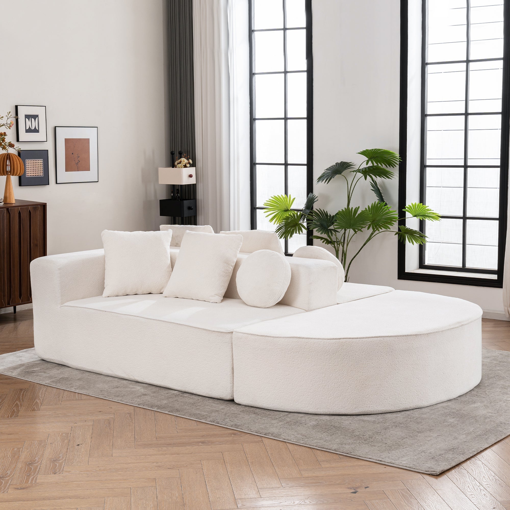 Cloud Sofa Segmented Modular No Assembly - Chenille Fabric