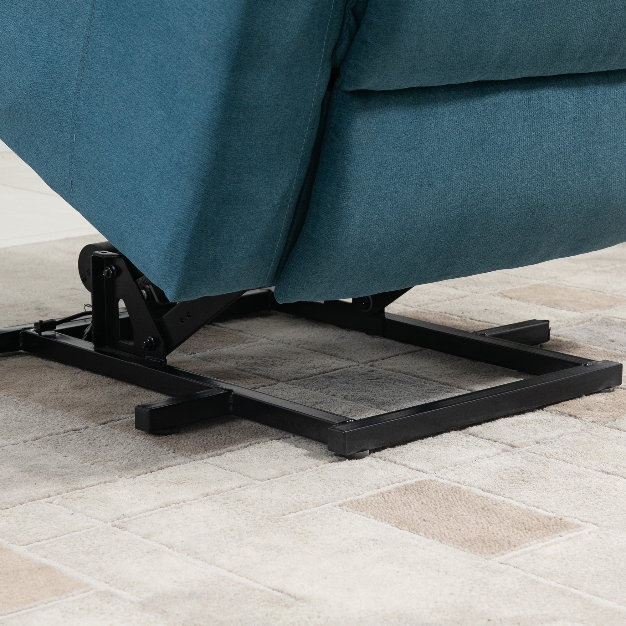 Electric Recliner/TV Chair, Lift Assistance Reclining Sleeping Function, Linen Look Blue