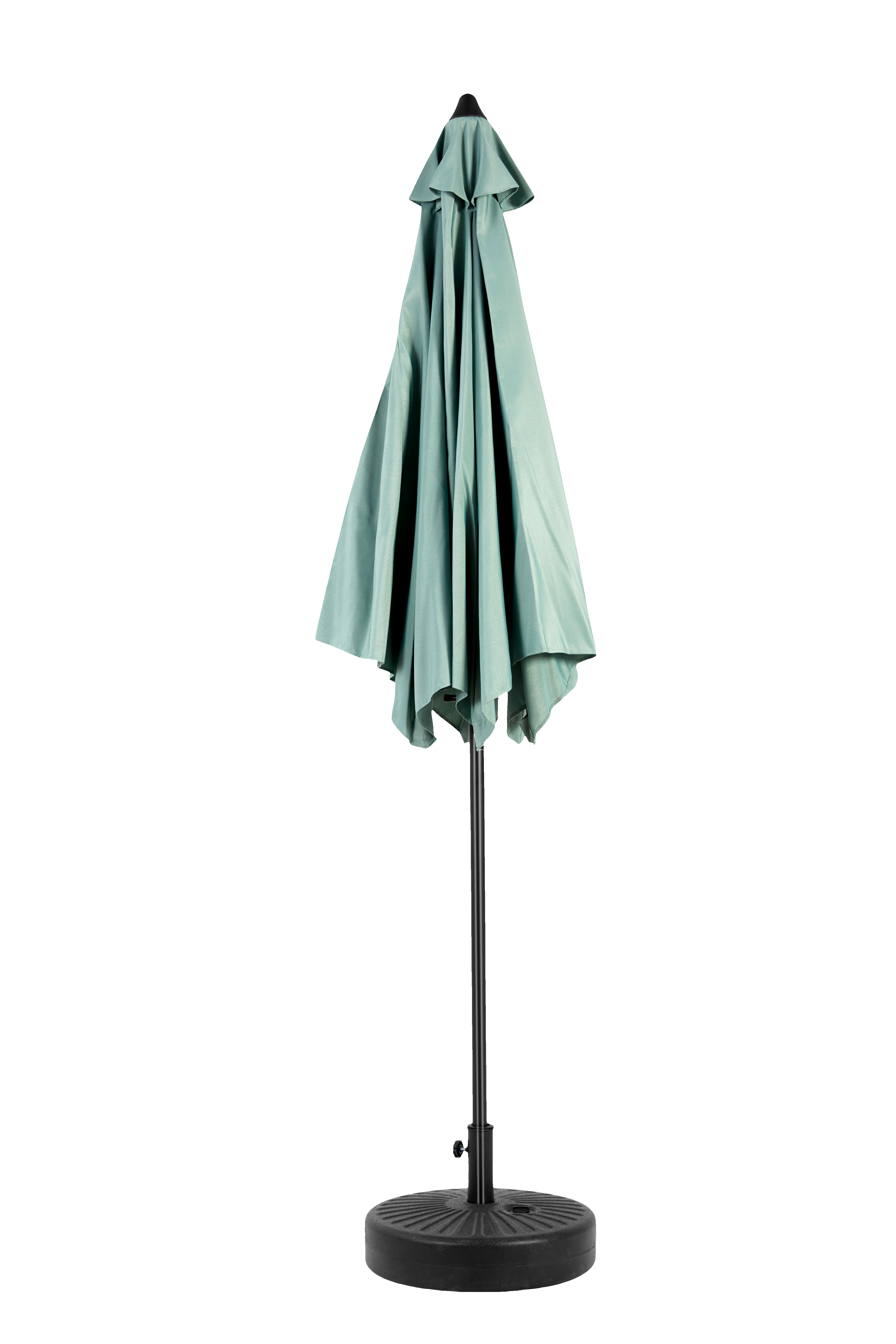 9 Ft Double Sided Outdoor Umbrella, Rectangular Large with Crank, Light Green