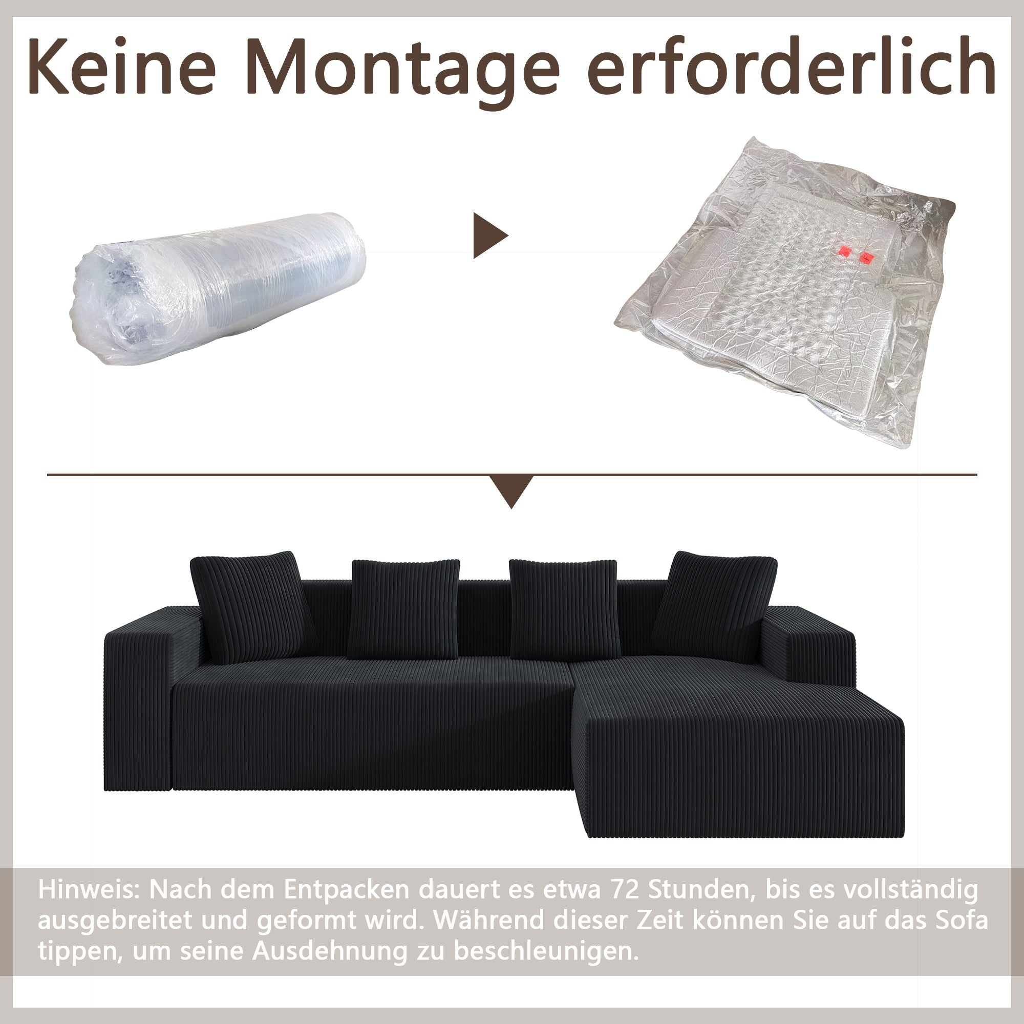 Cloud Modular Sofa L-Chaise Deep Seat - Upholstered