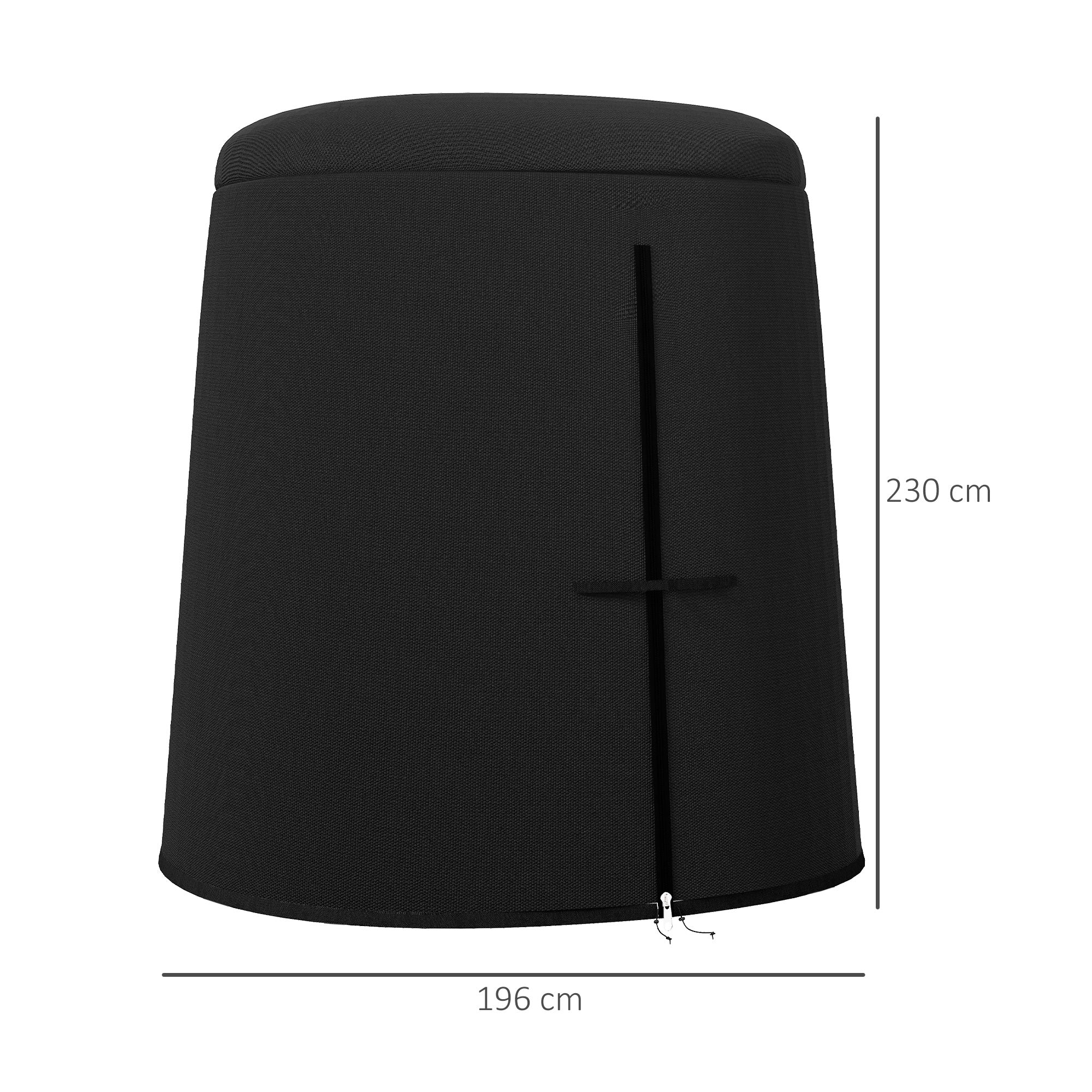 Hanging Chair Cover, Outdoor Waterproof UV Protection, Ø196 x 230H cm, 300D Oxford Fabric