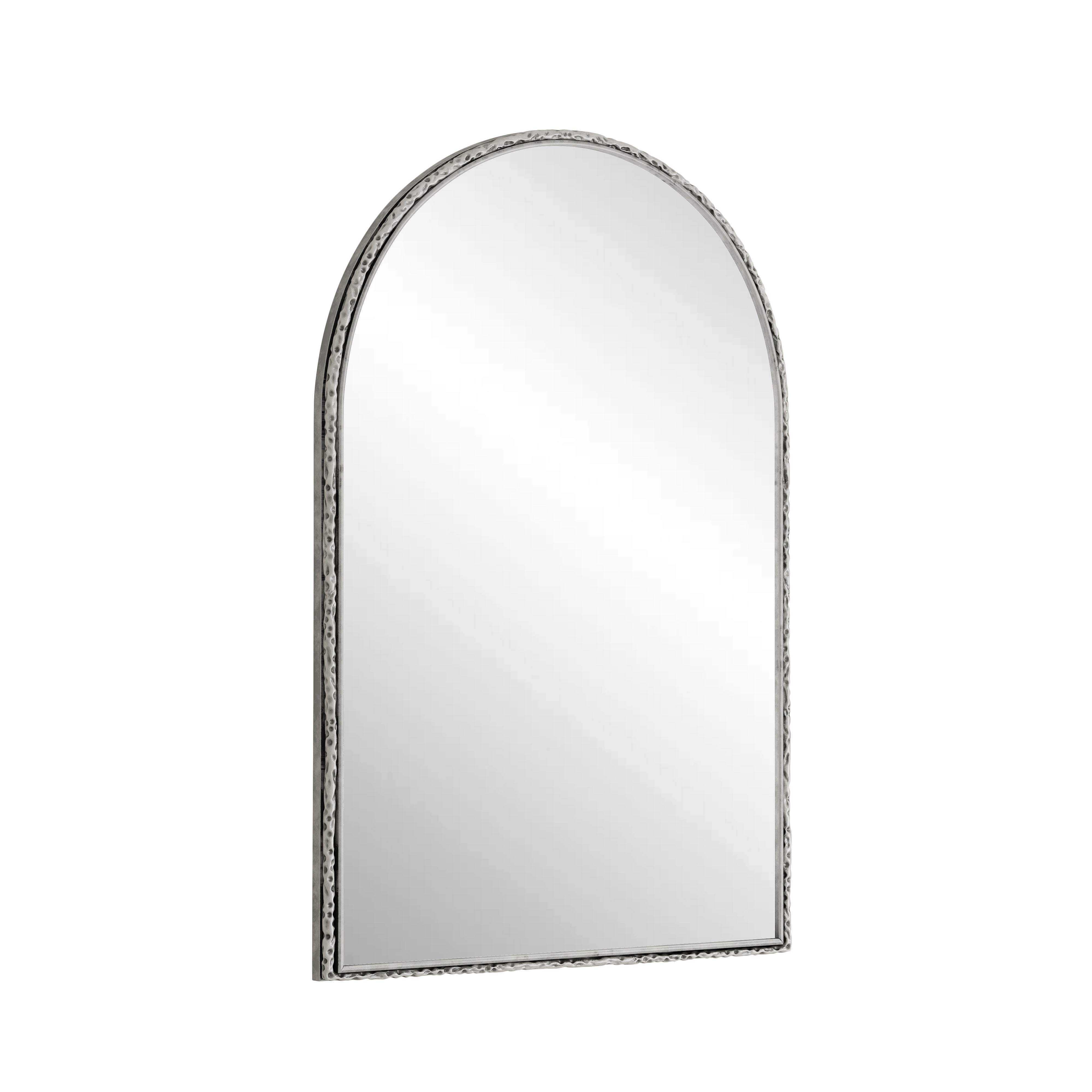 Arched Mirror, Wall/Vanity Decor for Bathroom/Living Room, Silver