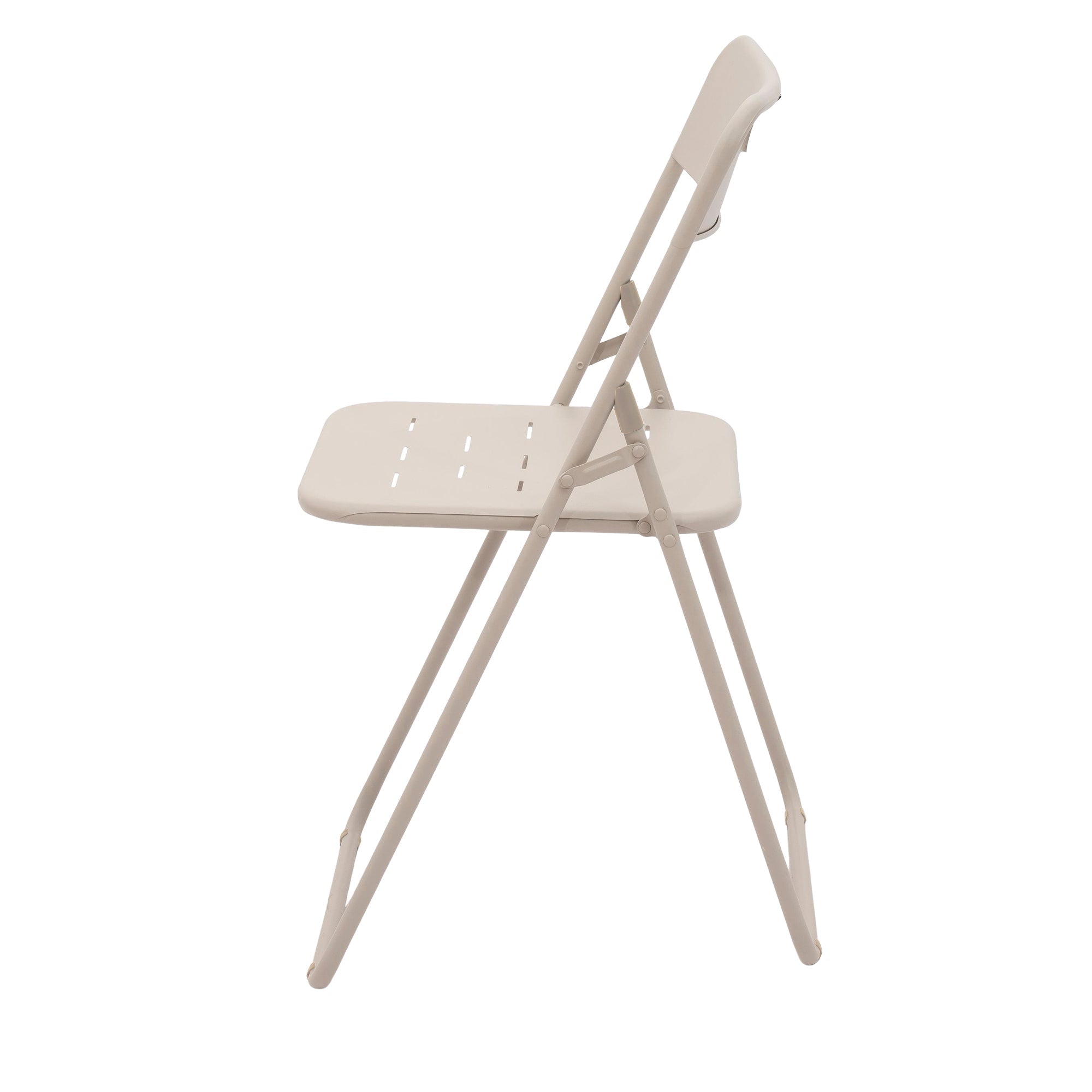Outdoor 3-Piece Foldable Bistro Set, Weather-Resistant Patio Conversation Set with 2 Chairs and 1 Table, Beige Metal
