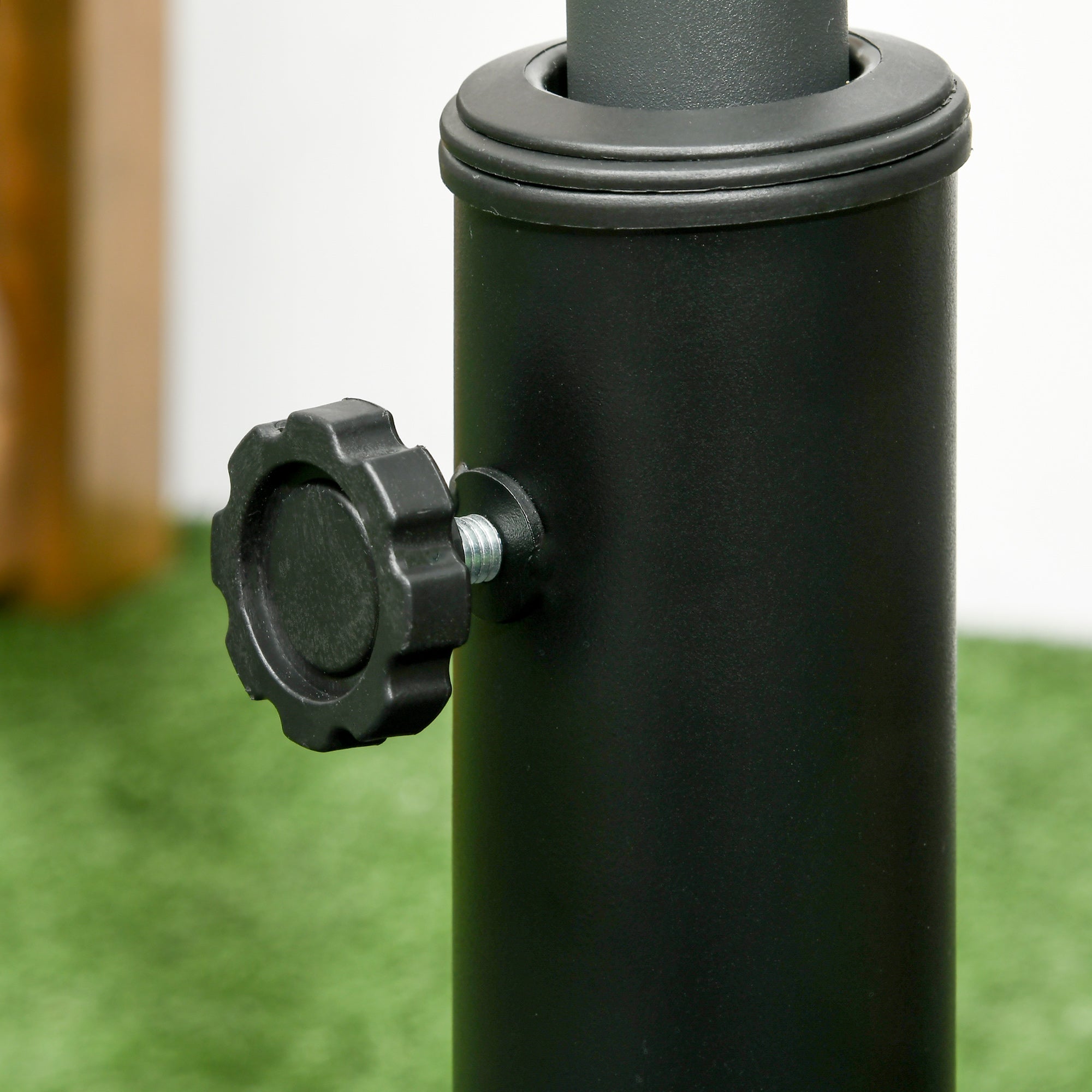 Parasol Base 19kg Stable for 32/38/48mm Poles, Black Resin