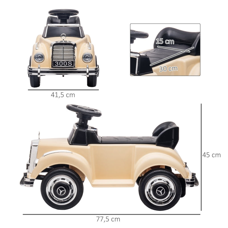 Mercedes Benz Design 300 S Ride-On Toy Car, Beige