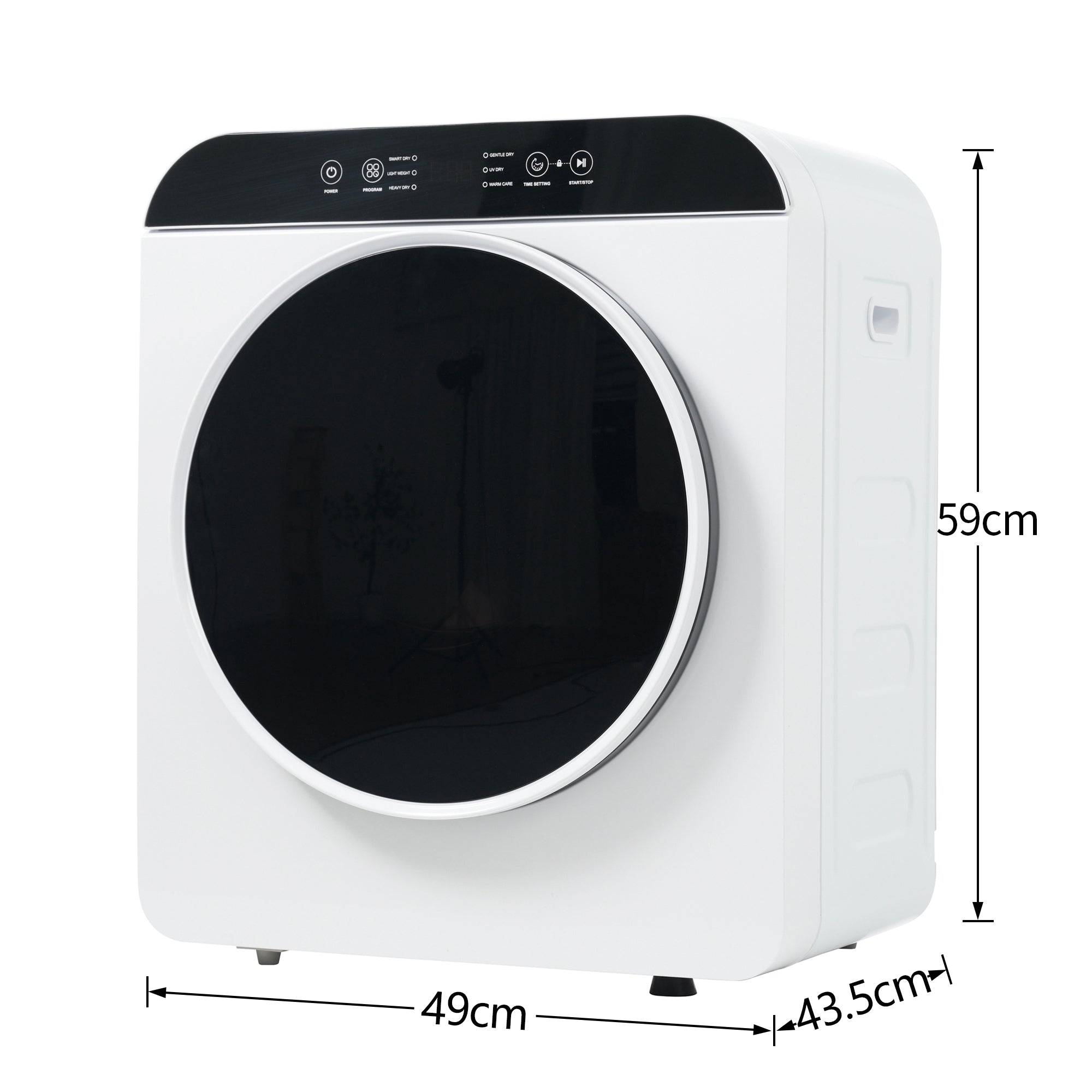 Exhaust Gas Dryer, 3kg Capacity, 6 Programs, UV and High-Temperature Sterilization, Wall-Mountable, White