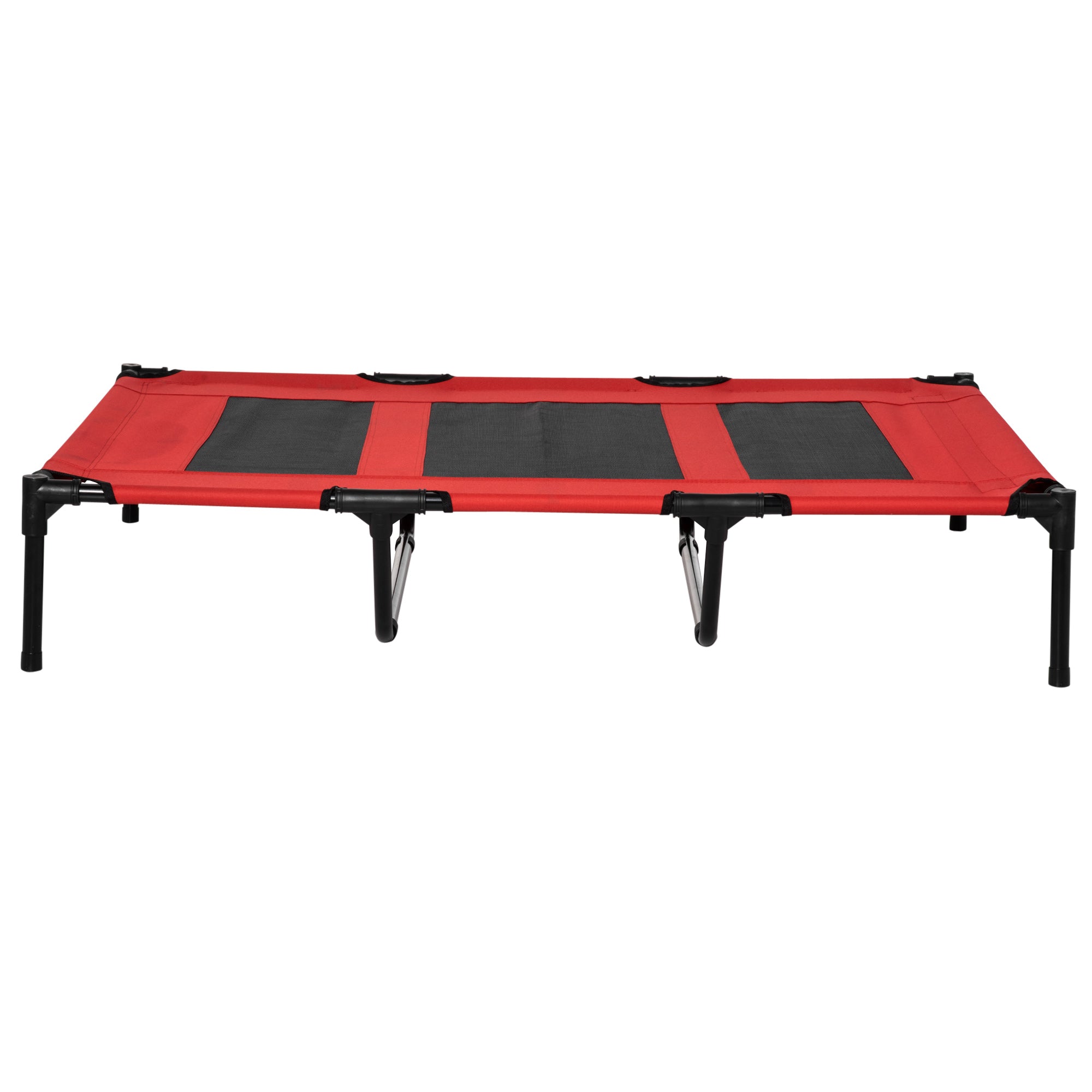 Dog Bed Elevated, Large Dogs, Metal Oxford Red