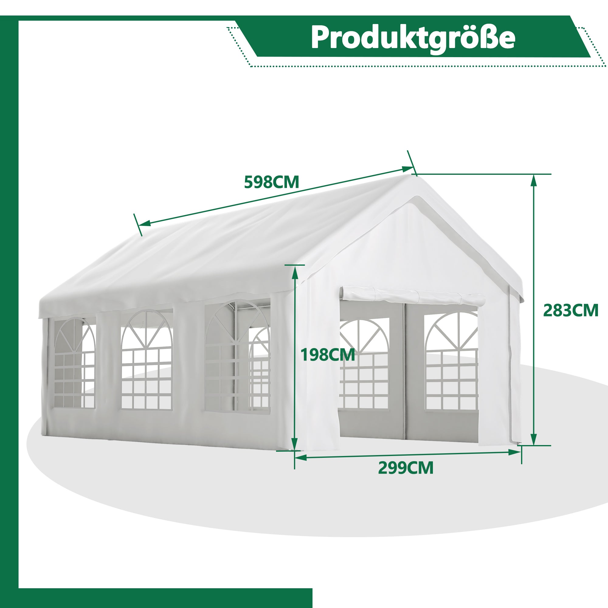 Vehicle Tent Garage 3x6m Double Roller Doors Weatherproof