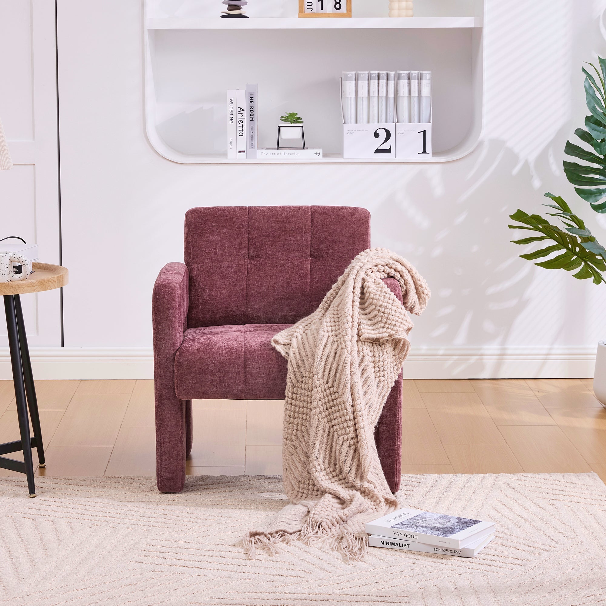 Single Armchair Modern Minimalist Upholstered Padded - Nordic Style