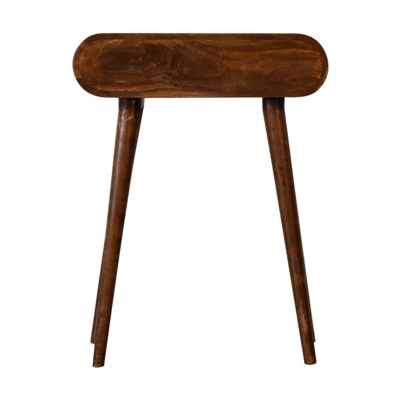 Solid Wood Console, Mini Chestnut with 1 Drawer, Dark Brown