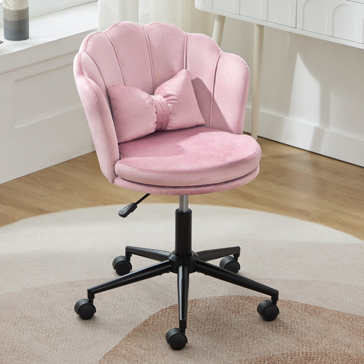 Dressing/Office Chair - Petal Back, Butterfly Lumbar Support, Height Adjustable - Soft Cushion