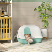 Katzentoilette, Sieb, Geschlossen, Kunststoff, Grün