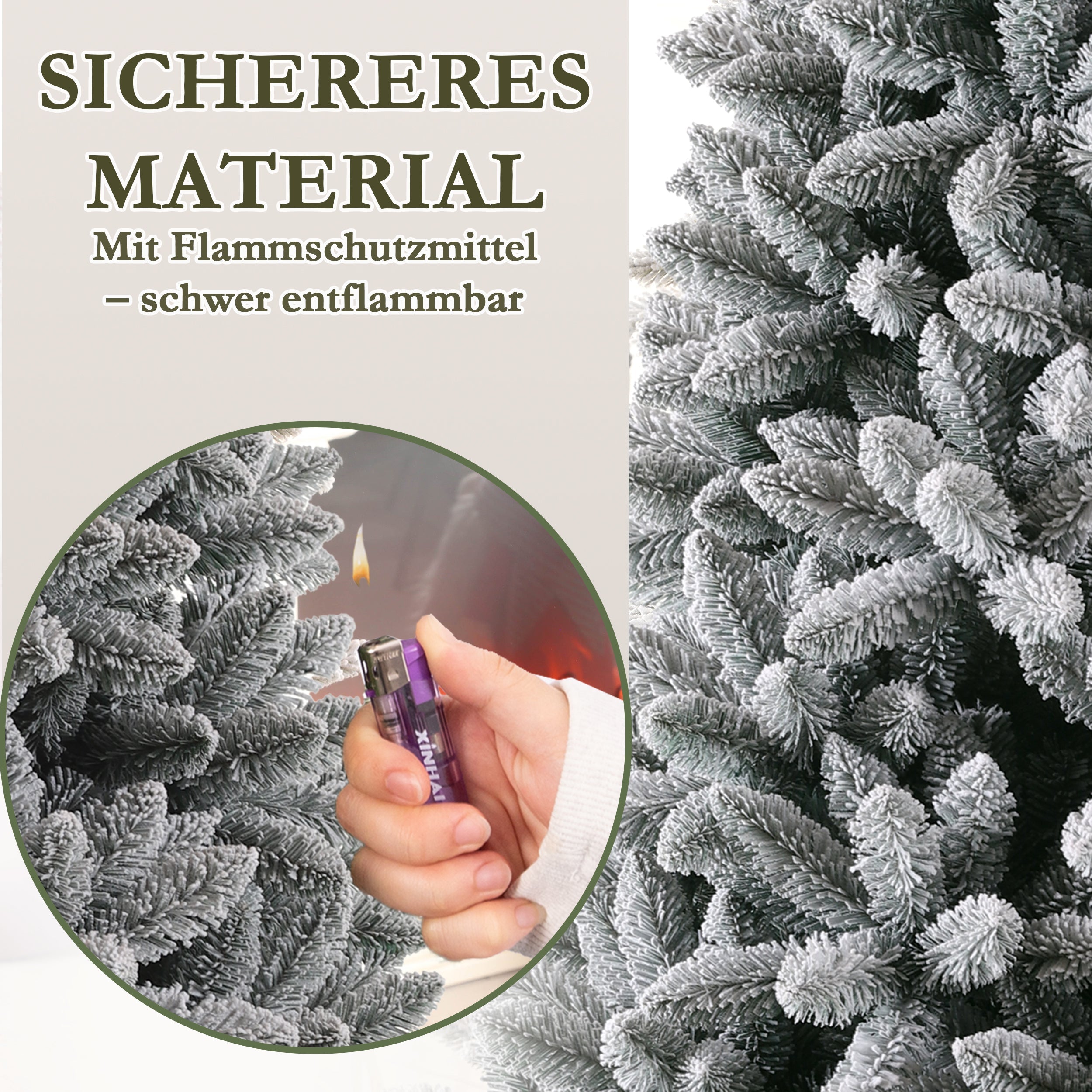 Artificial Christmas Tree 180cm, 989 Tips, Metal Stand, 100% PVC