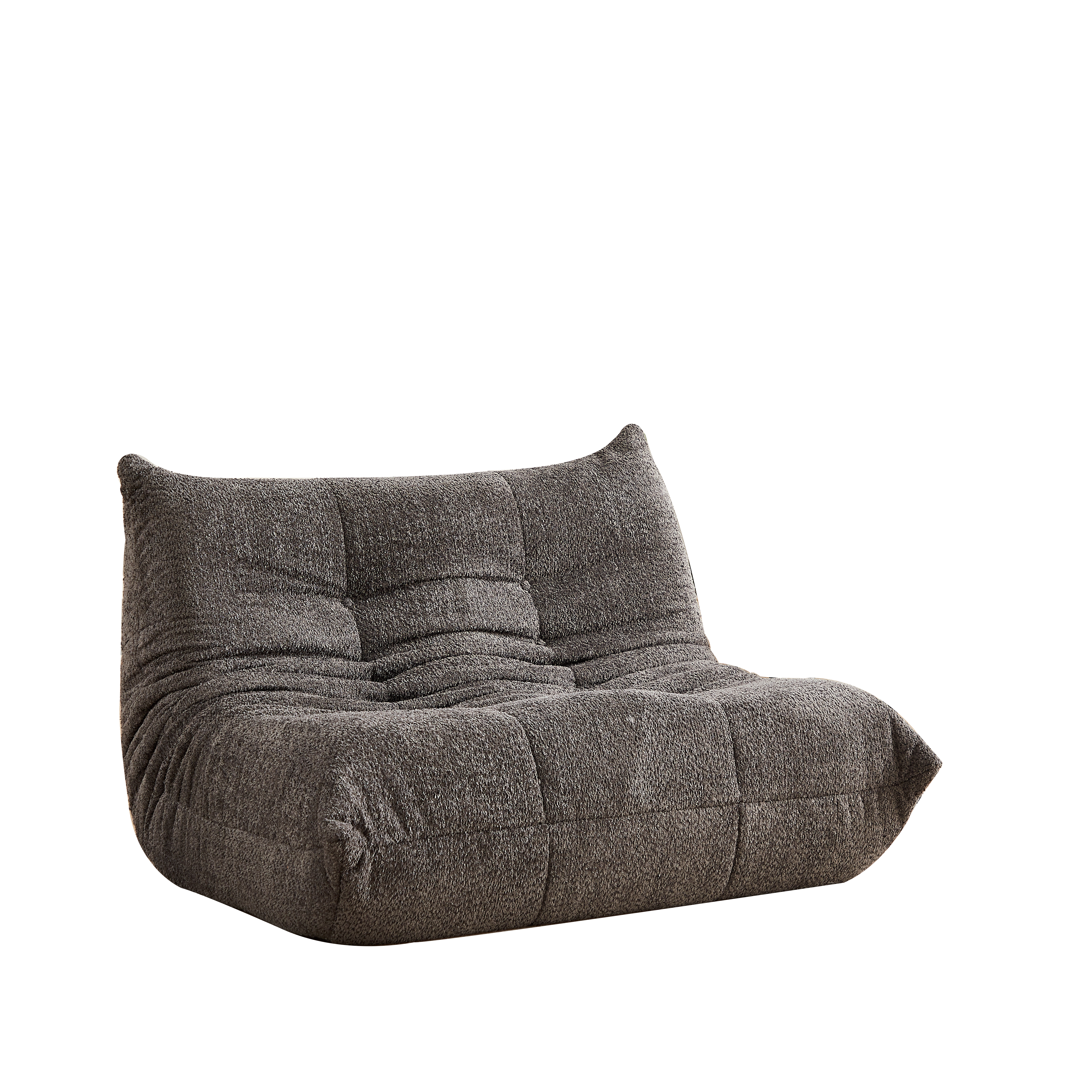 Chenille Togo Two-Seater Sofa with Memory Foam and High-Density Elastic Foam, Chenille Fabric
