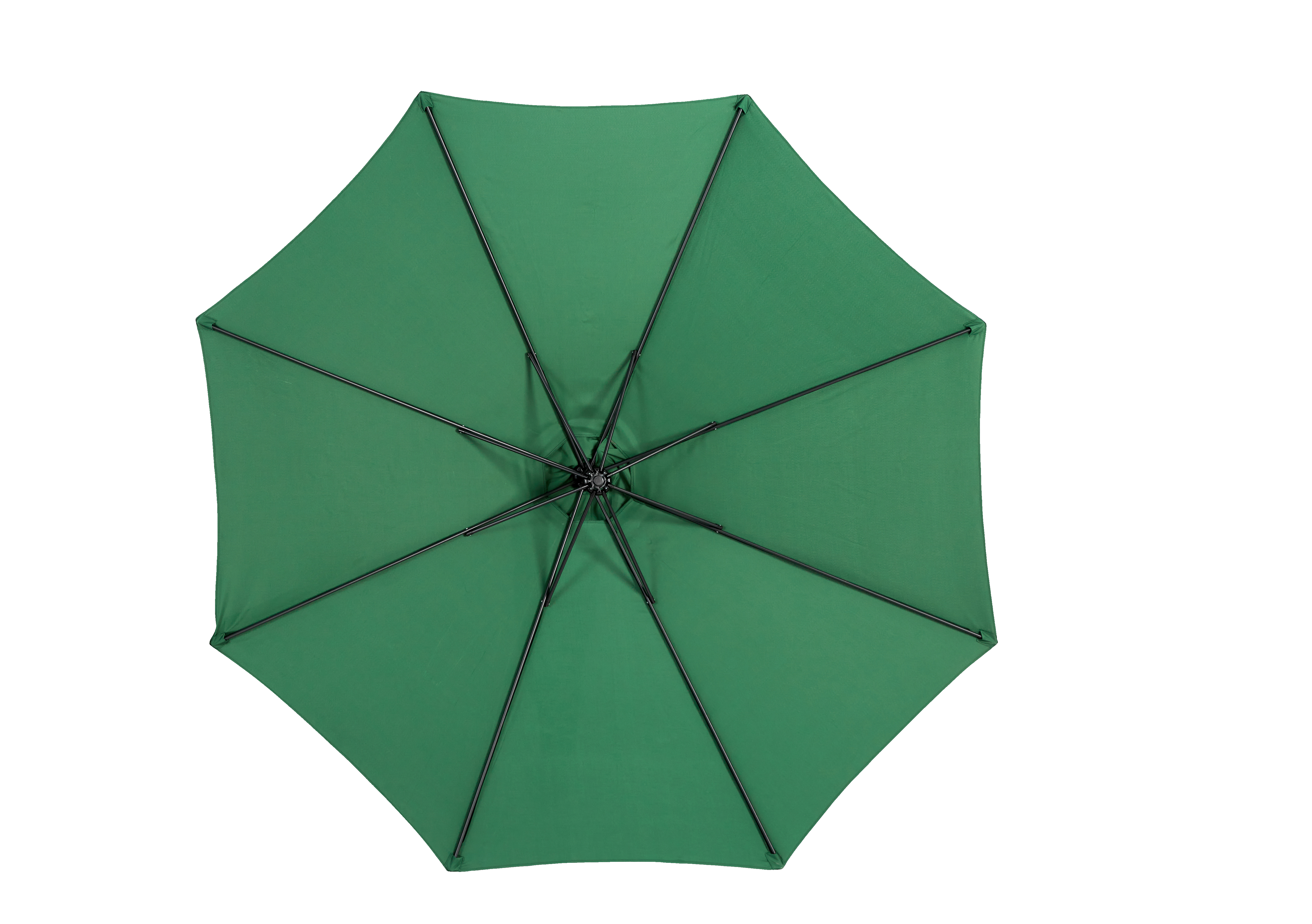 14.8 Ft Double Sided Outdoor Umbrella, Rectangular Large with Crank, Dark Green