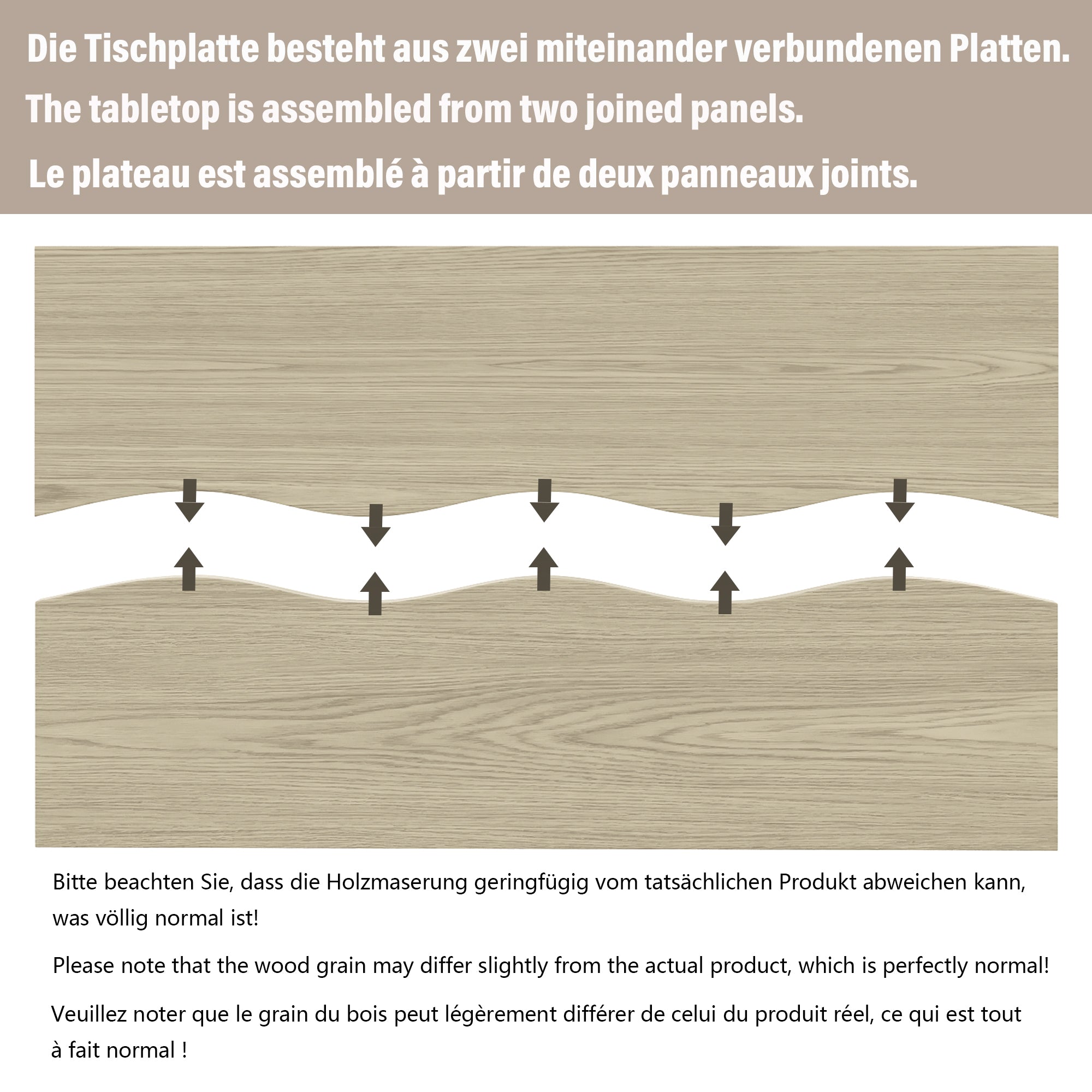 Dining Table Industrial Style 160x80cm 6-8 People Light-Colored Finish