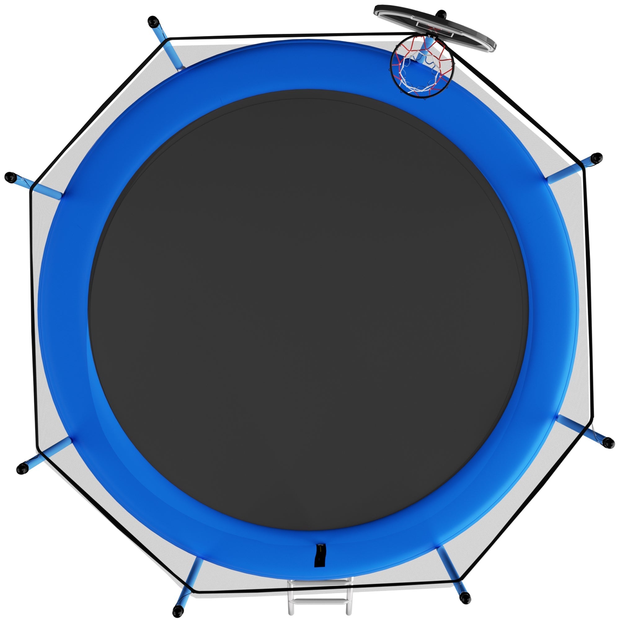 Outdoor Trampoline 305 cm with Reinforced Leg Crossbars and One-Piece Construction, Metal