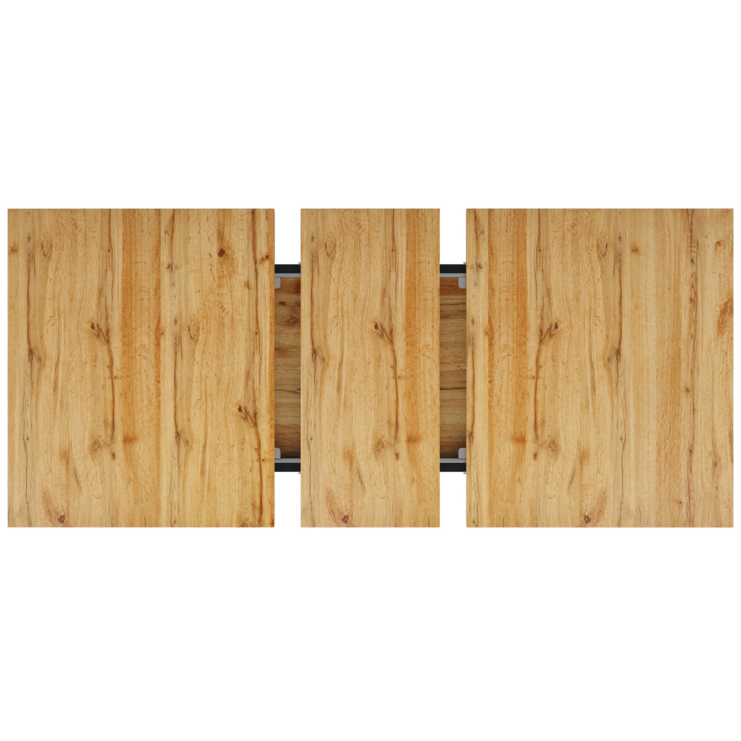Extendable Dining Table with Wing-Shaped Legs, 120-160 cm, Wood Look