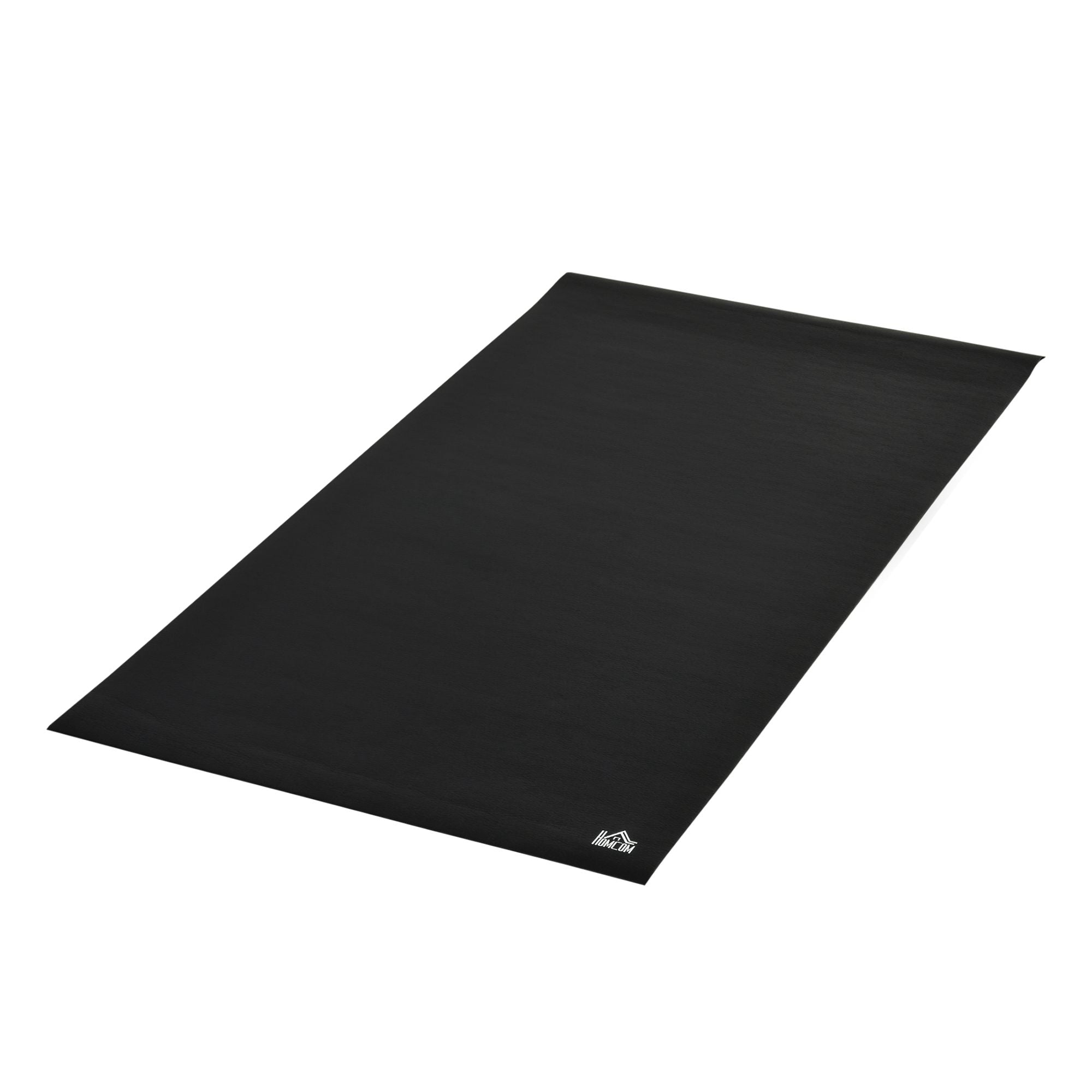 Floor Protection Mat Fitness Equipment 180x90x0.6cm PVC Black