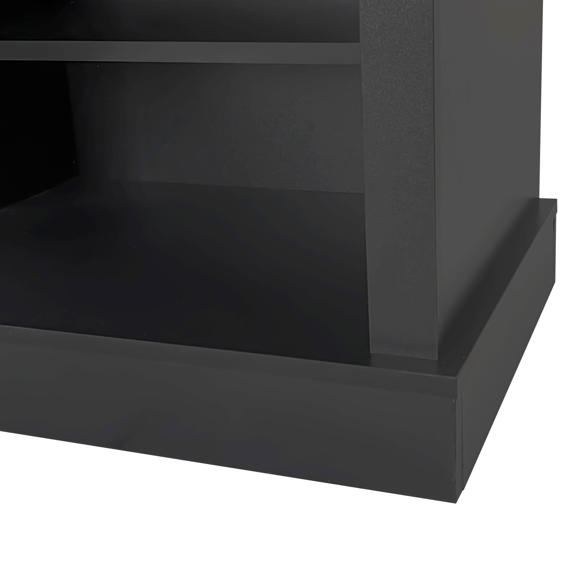 Wardrobe set with bench and shoe rack, multifunctional storage, black