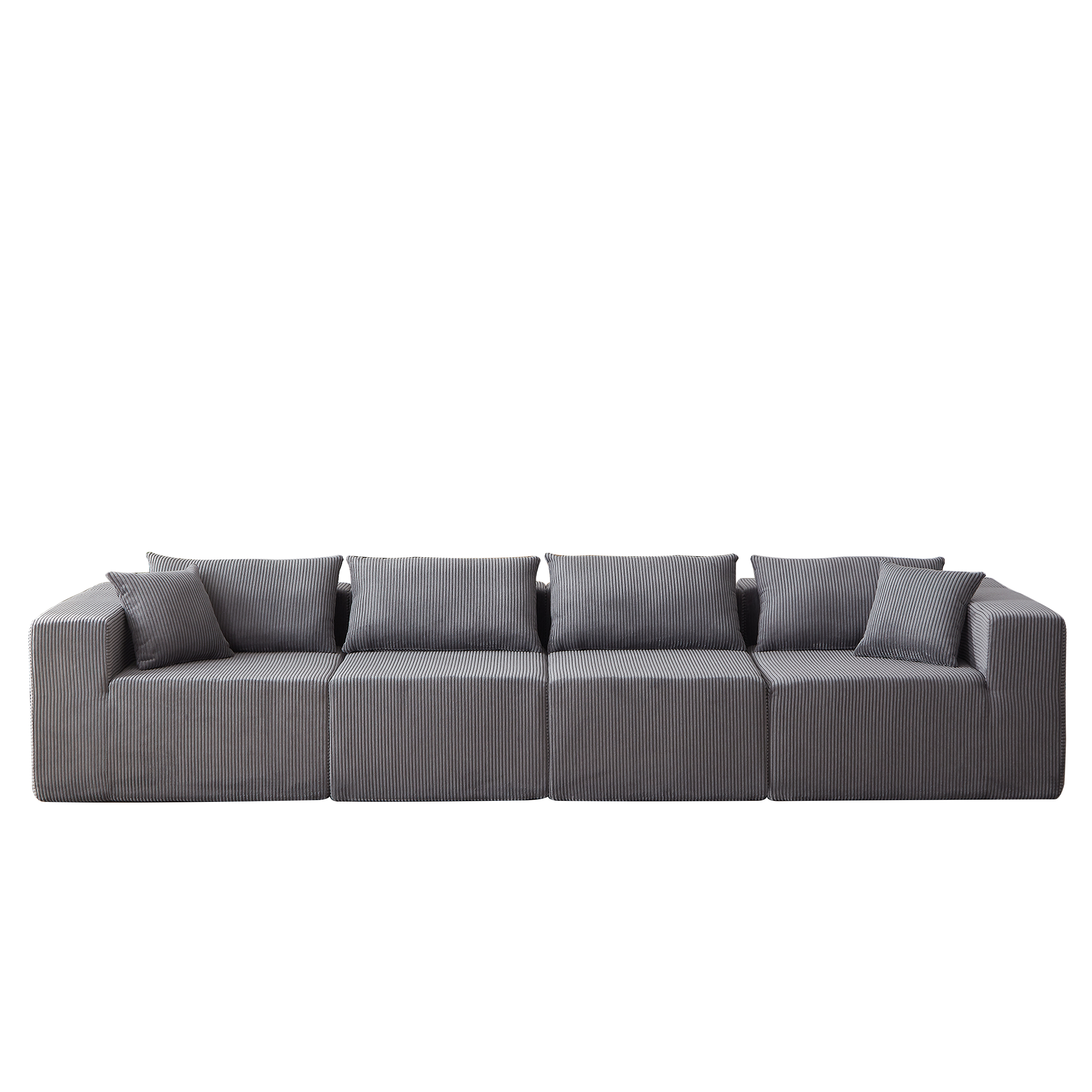 Modular L-Shaped Sectional Sofa 104-Inch 4-Piece - Corduroy