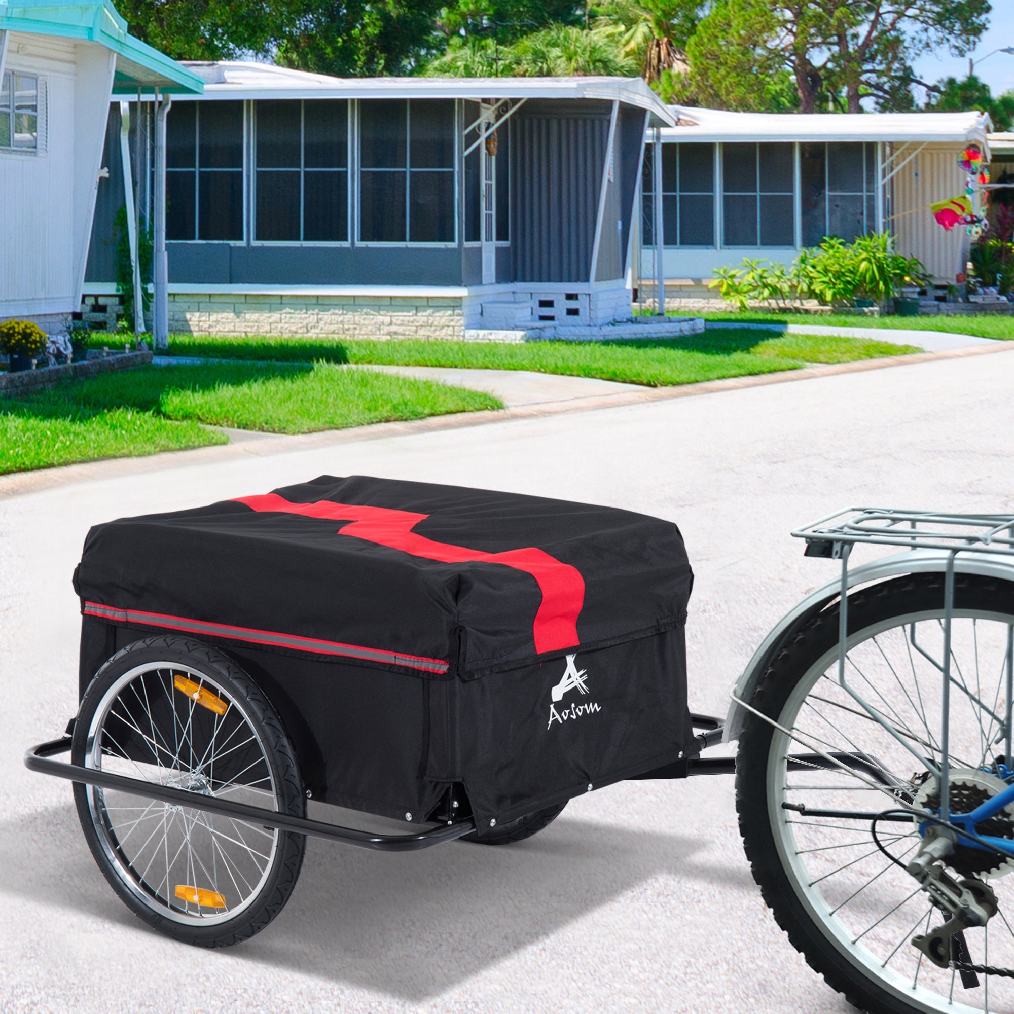 Cargo Trailer for Bicycles, Transport, Black