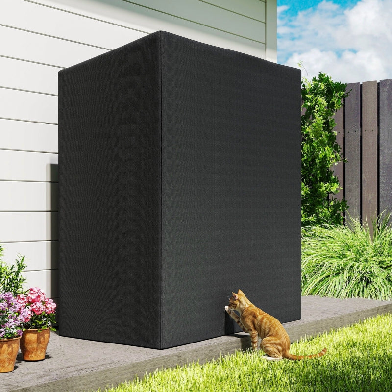 Firewood Rack Steel with Fabric Cover, 300kg Load Capacity, Black