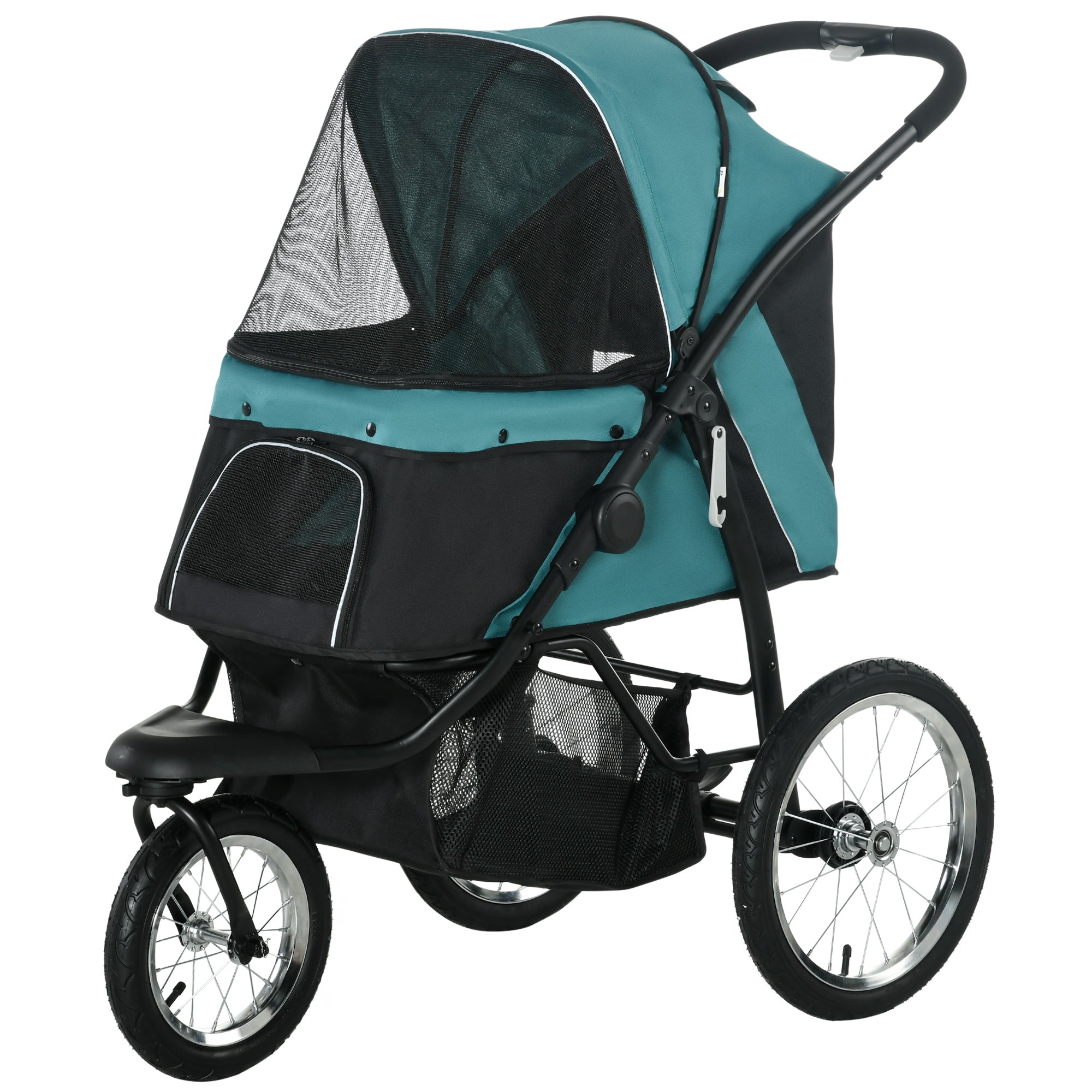 Dog Stroller Foldable All-Terrain 20 kg Dark Green