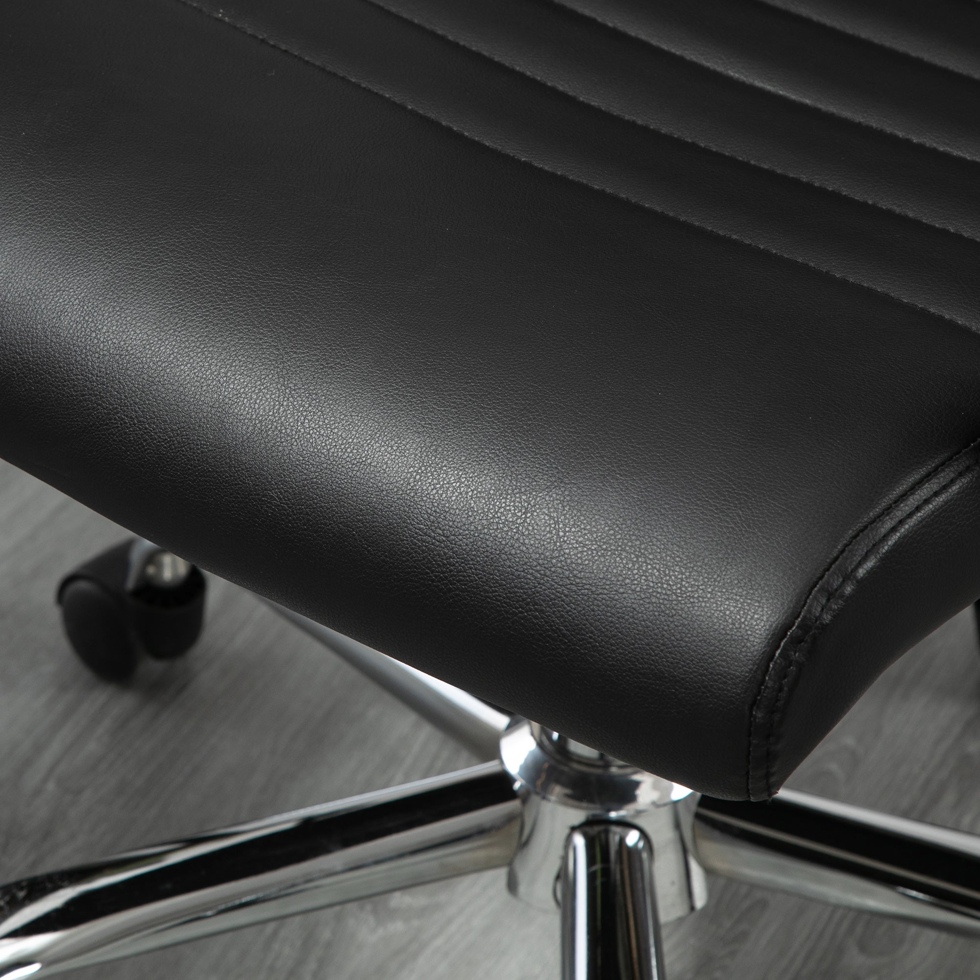 Executive Office Chair Ergonomic Rocking Height Adjustable Faux Leather/Foam, Black