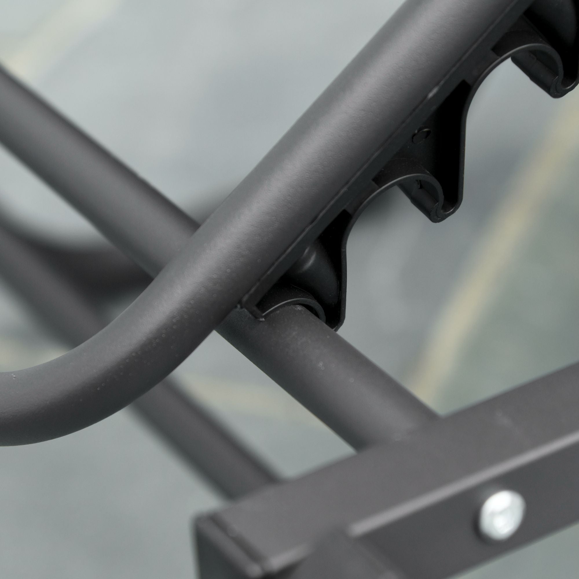 Sun Lounger 5-Level Aluminum Garden Lounger Texteline Grey/Black