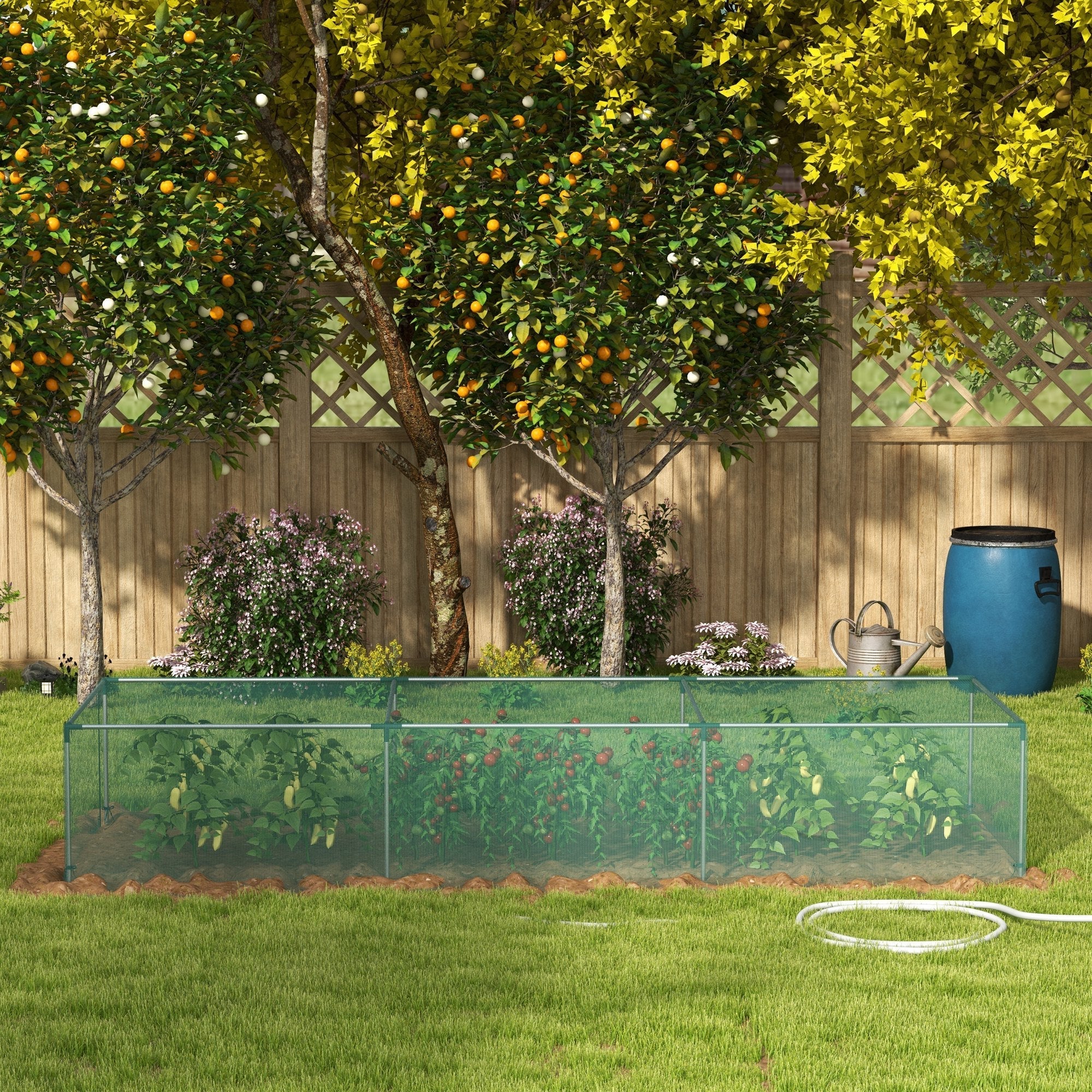 Plant Protection Tent 1.25 x 3.73 m Zippered Door Windproof Insect Net