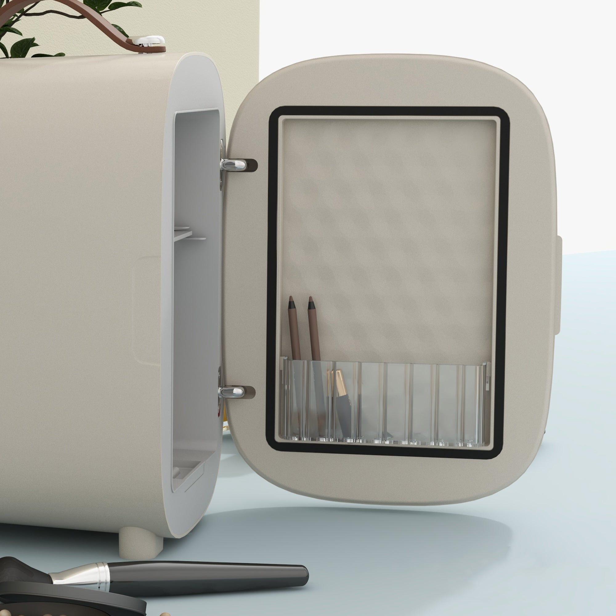 Mini Fridge 4L Cosmetic Refrigerator Cooling/Heating Cream White