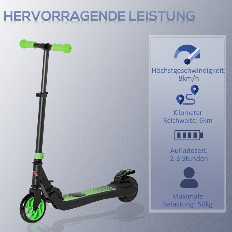 E-Scooter Electric Scooter with 120W Motor and 6 km Range, Green+Black