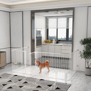 Puppy Playpen, 90cm High, 8 Panels, Foldable, Grey